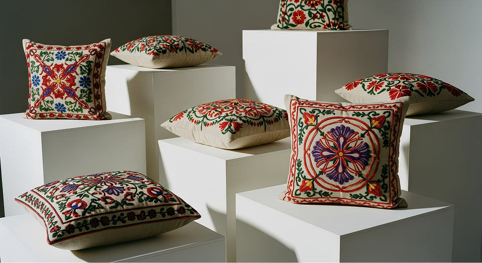 Uzbek Suzani Pillow Cover